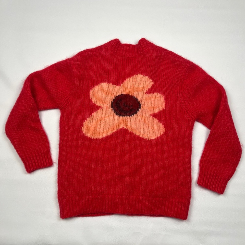 Golf Wang Mohair Flower Cardigan Mens L Red Tyler The Creator Streetwear